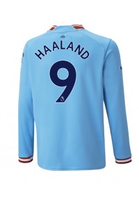 Manchester City Erling Haaland #9 Fotballdrakt Hjemme Klær 2022-23 Lange ermer